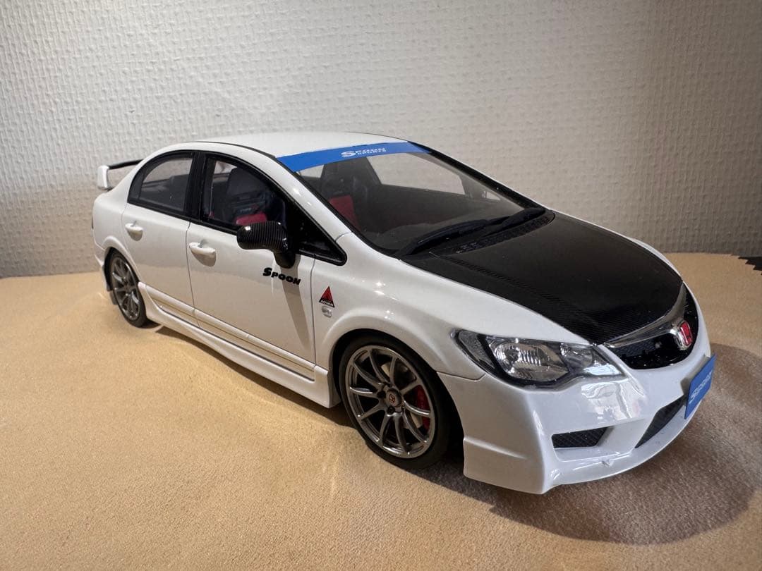 Spoon Civic Type R ミニカー ホワイト1/18