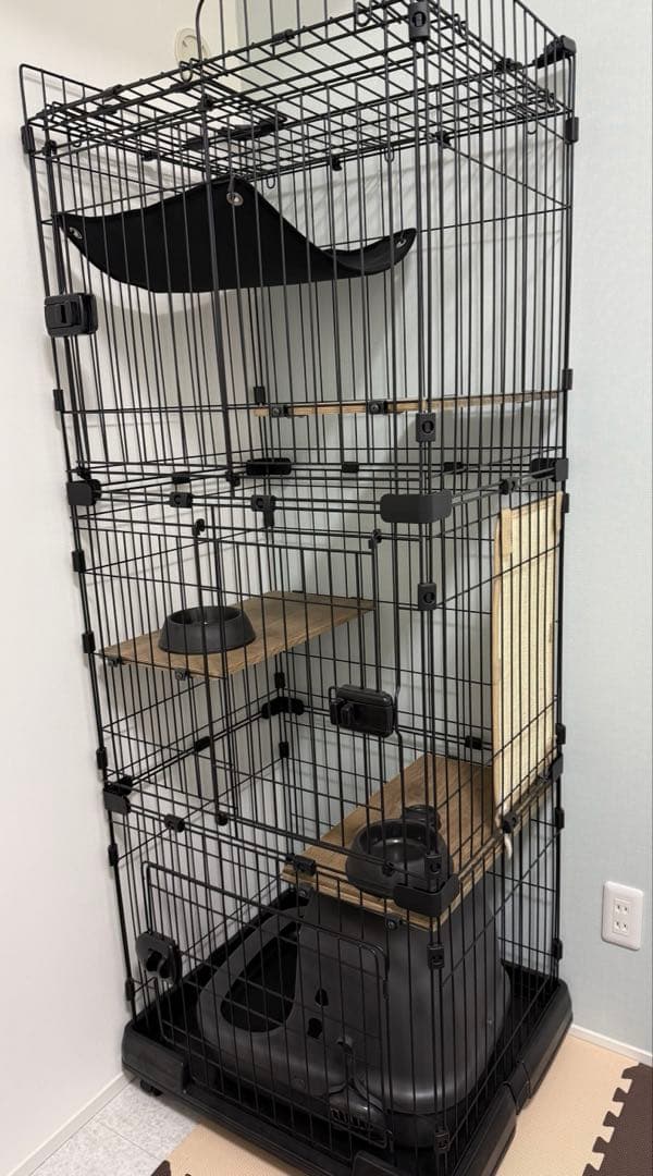 アイリスオーヤマ ルーフキャットケージ RFC-704 3段 スリム 猫ケージ