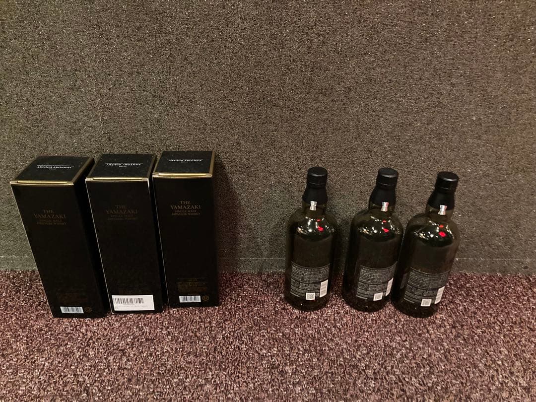 山崎ウイスキー 18年 空瓶＆箱　3本セット
