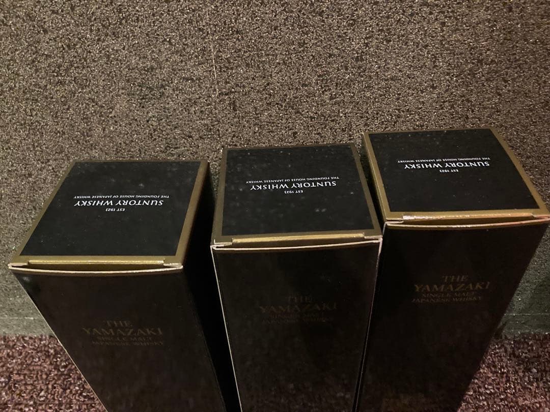 山崎ウイスキー 18年 空瓶＆箱　3本セット