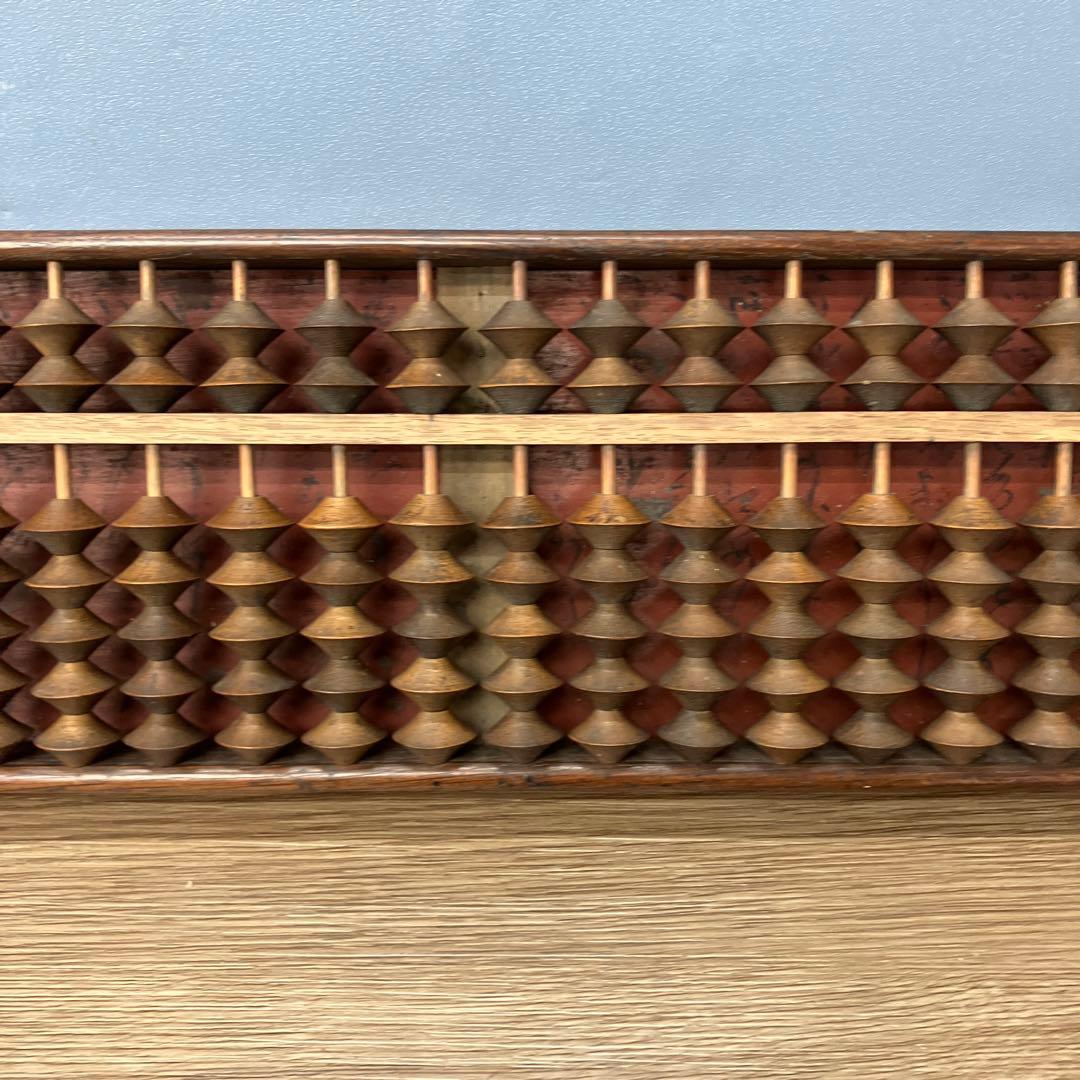 A-壁 希少 特大 二五珠 そろばん 関流算術十五呂盤箱 骨董 アンティーク