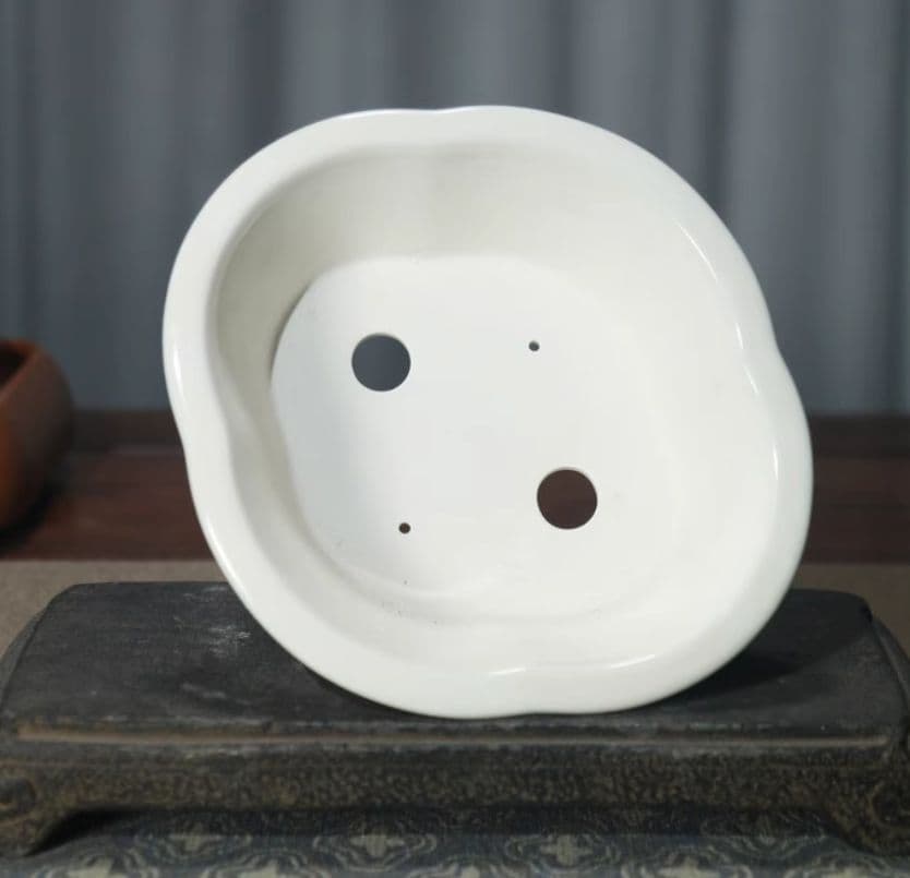 紅花海棠形陶器鉢 盆栽鉢 山野草鉢 多肉植物 植木鉢 小品大品盆栽鉢 置物