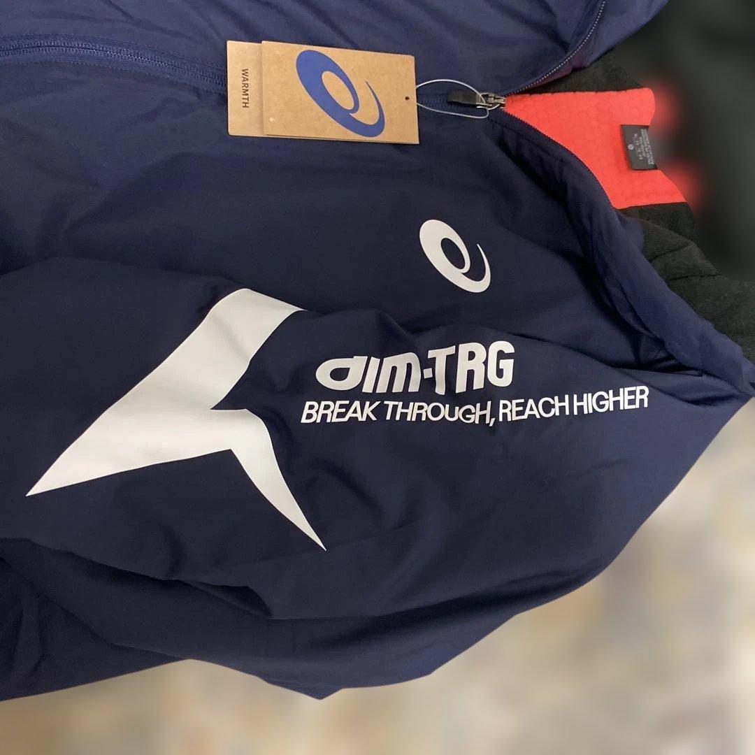 asics AIMTRG中綿ブレーカーフーディネイビーメンズXL