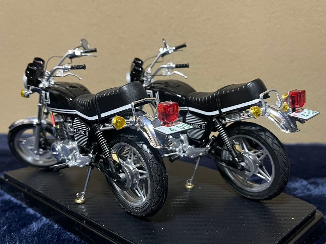 『ちゃむ』HONDA HAWK II プラモデル完成品（マイキーバブ仕様）