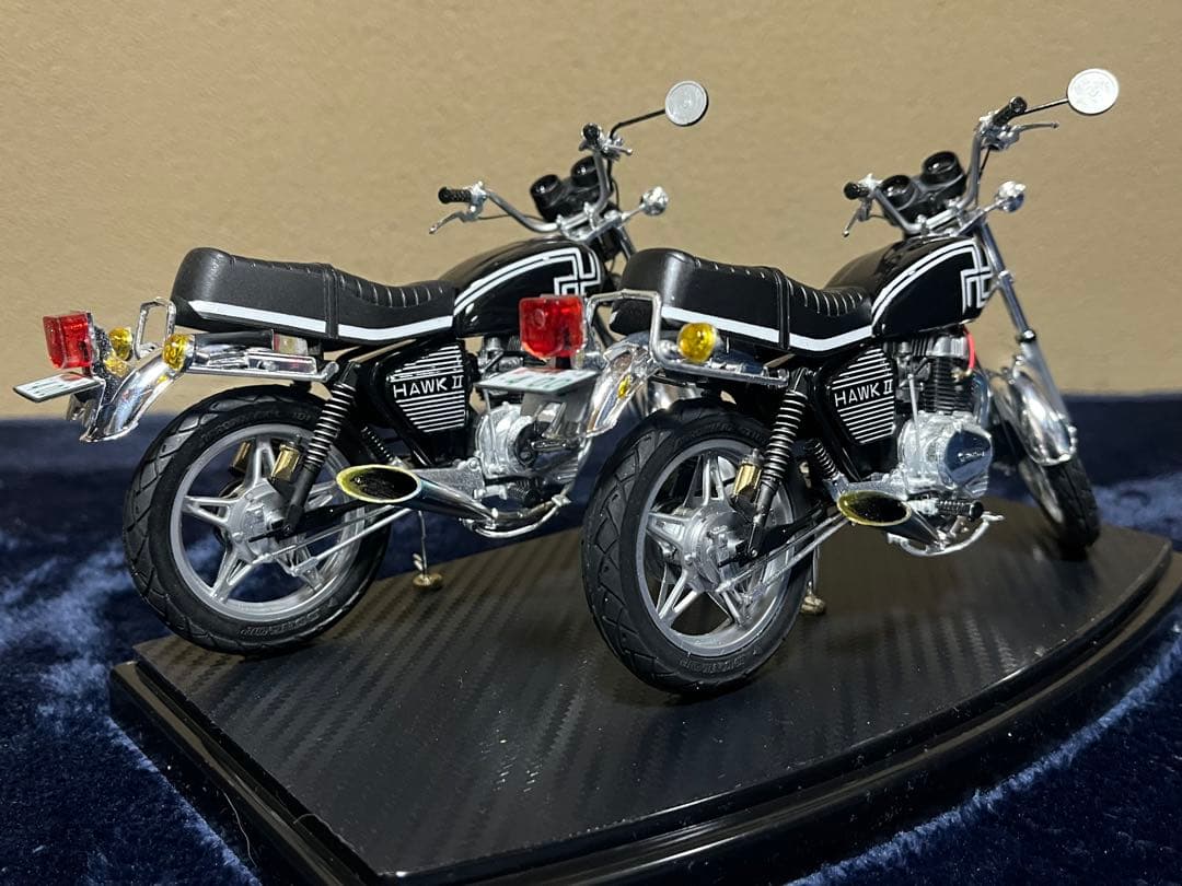 『ちゃむ』HONDA HAWK II プラモデル完成品（マイキーバブ仕様）