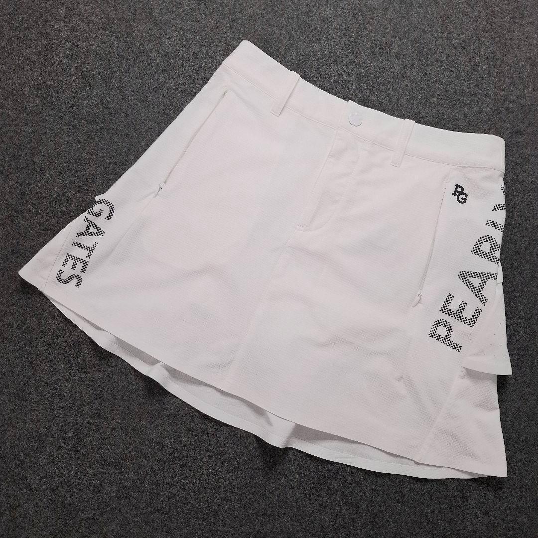 【パーリーゲイツ】2023年人気ロゴマーク×フリル ストレッチゴルフスカートM