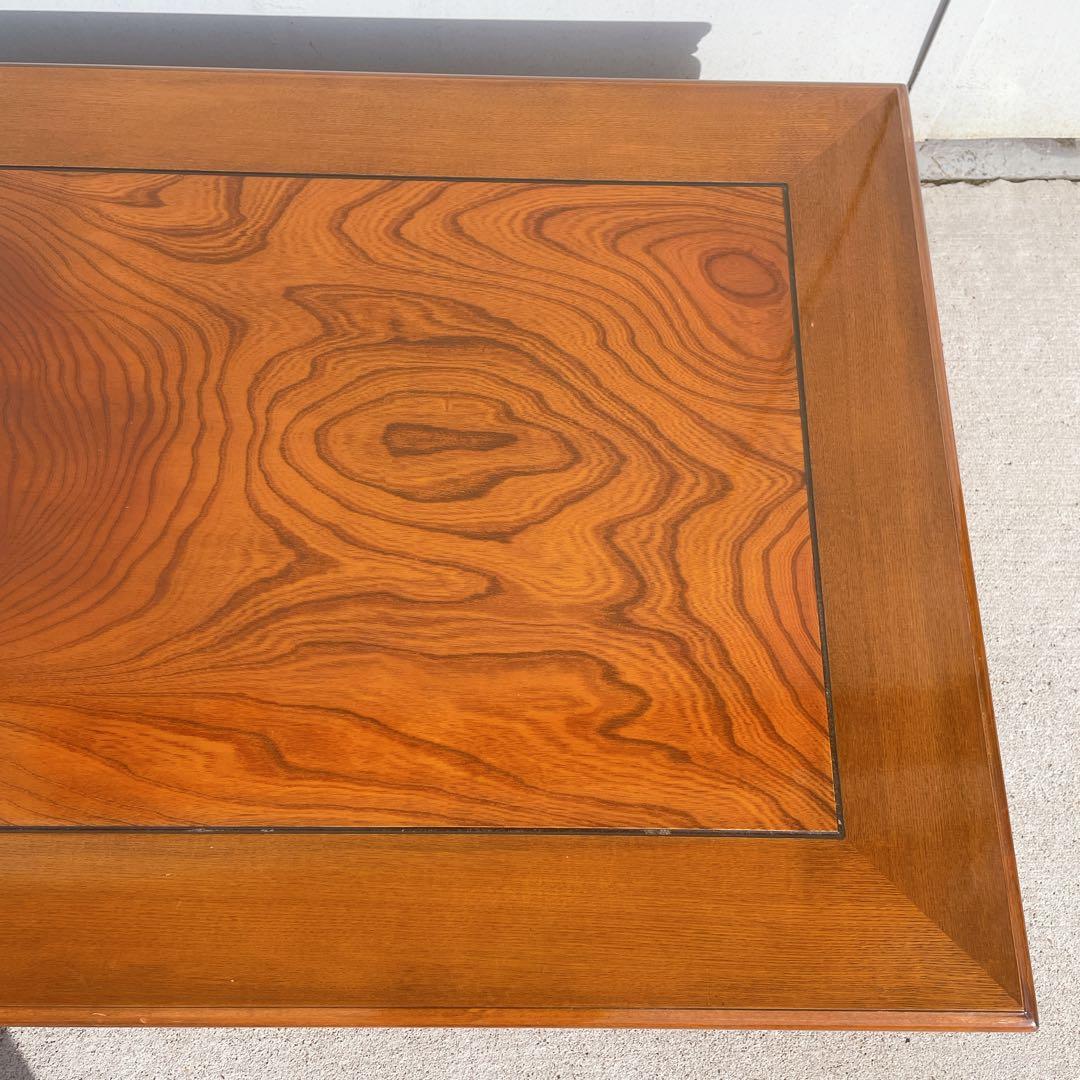 唐木家具 彫刻 花梨家具 木製座卓 ダークブラウン 和室 アンティーク