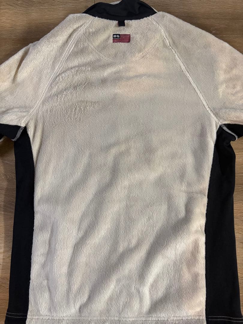 BRIEFING メンズジャケット フリース ホワイト/ブラック