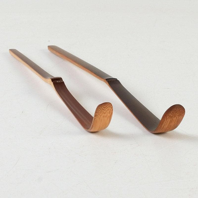 もっくん　利休茶杓　一双　銘『泪写』　小堀卓巌書付　共筒共箱　Z　9748