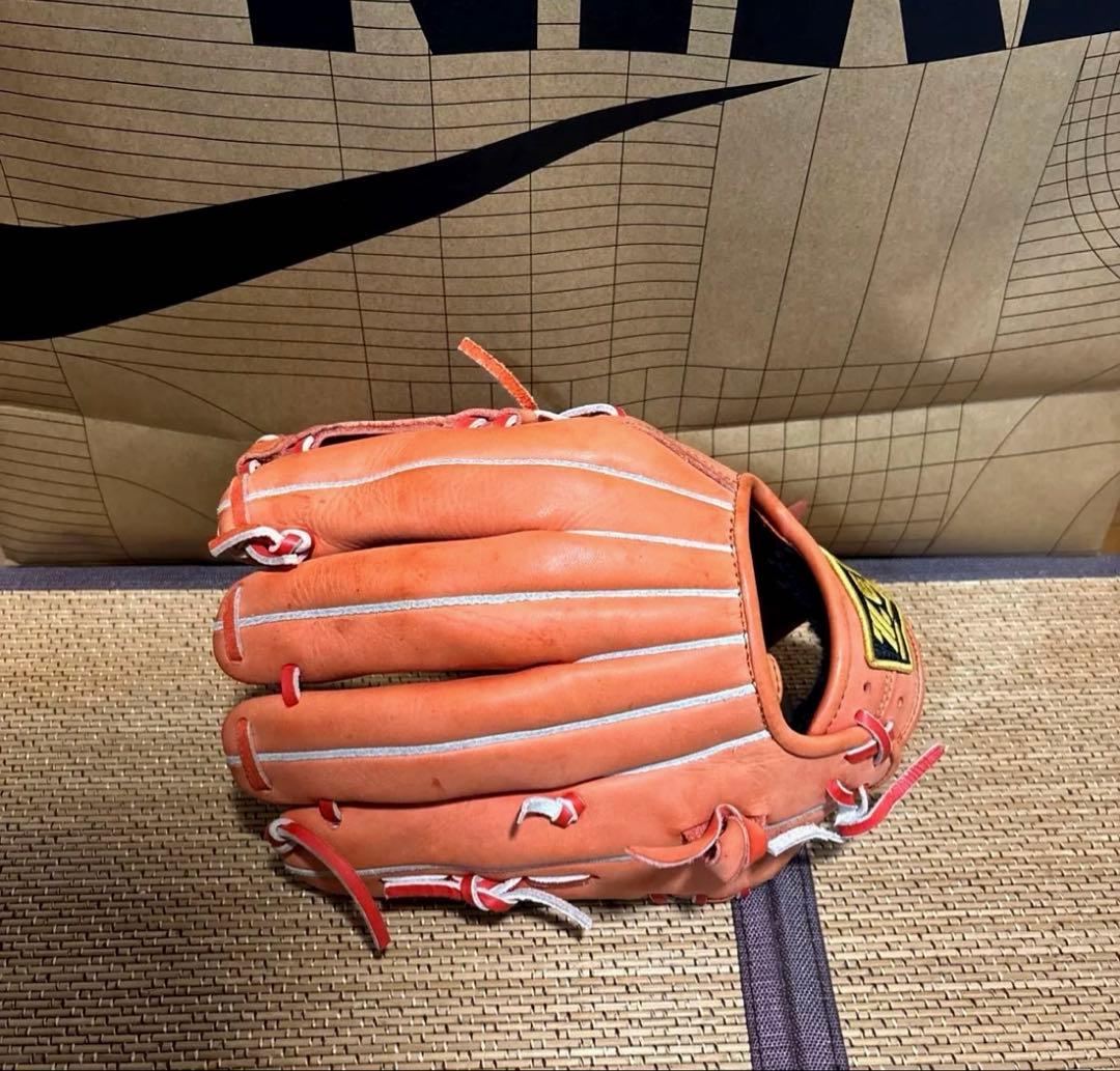 ZETT ゼット　軟式グローブ　オレンジ