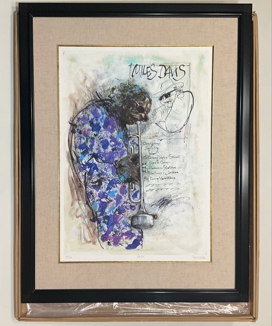 絵画・額縁・版画・津田 耕・新品未使用・『アドリブ』・美術品・インテリア・雑貨