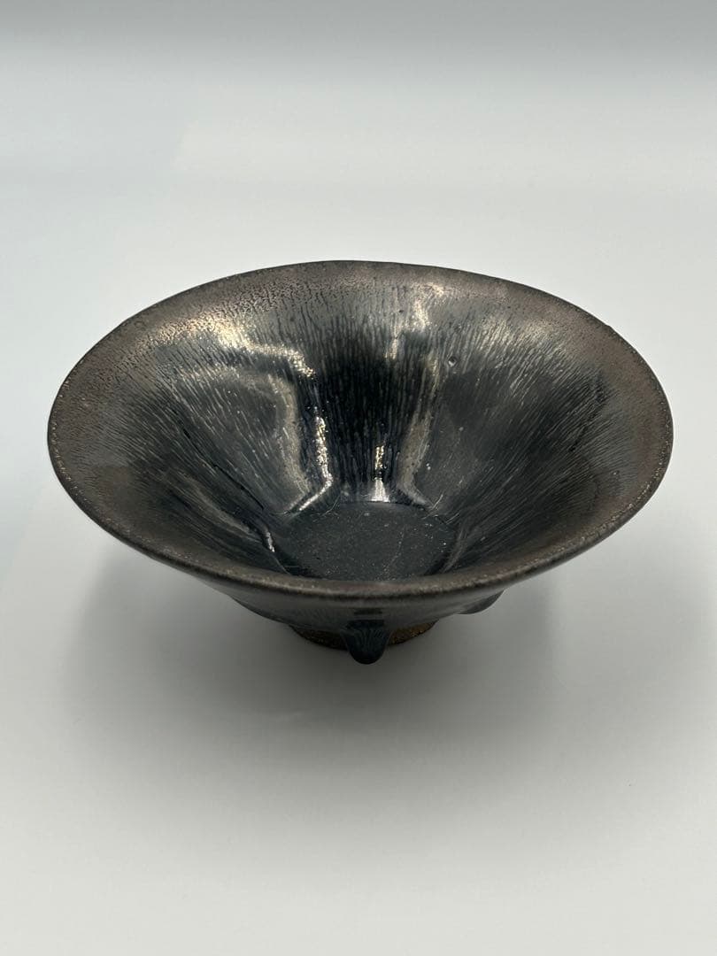 ★0012　宋時代　建窯 黑釉兎豪天目茶碗 茶道具 茶器 唐物天目 中国美術