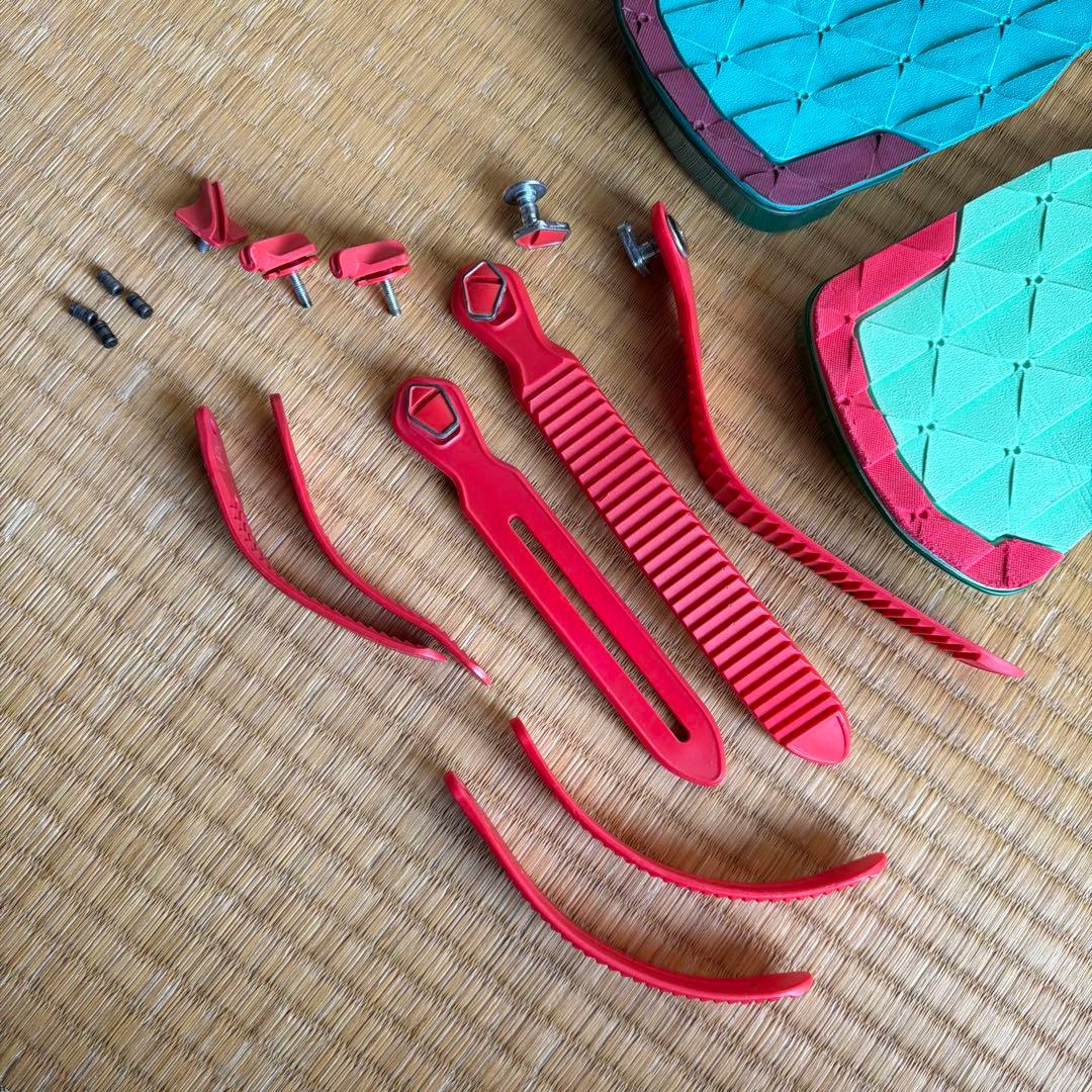 サロモン SHADOWFIT ビンディング S クレイジーカラー！予備パーツ多数