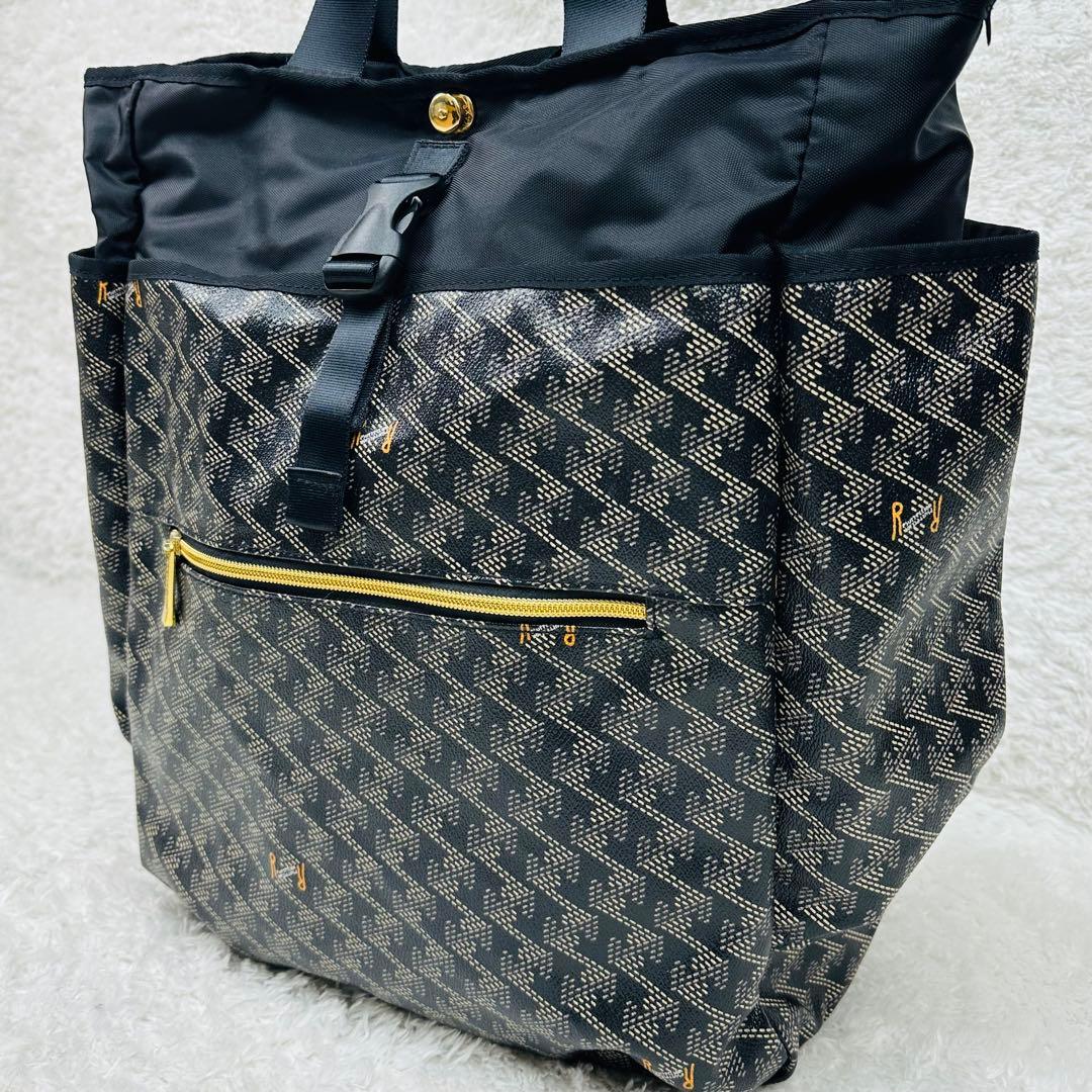 極美品/ レザレクション　リュック　ラルスNo.3　2way　ロゴ　ドイツホック