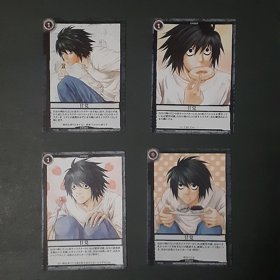 DEATHNOTE　デスノート L 甘党 4枚 セット　トレーディングカード