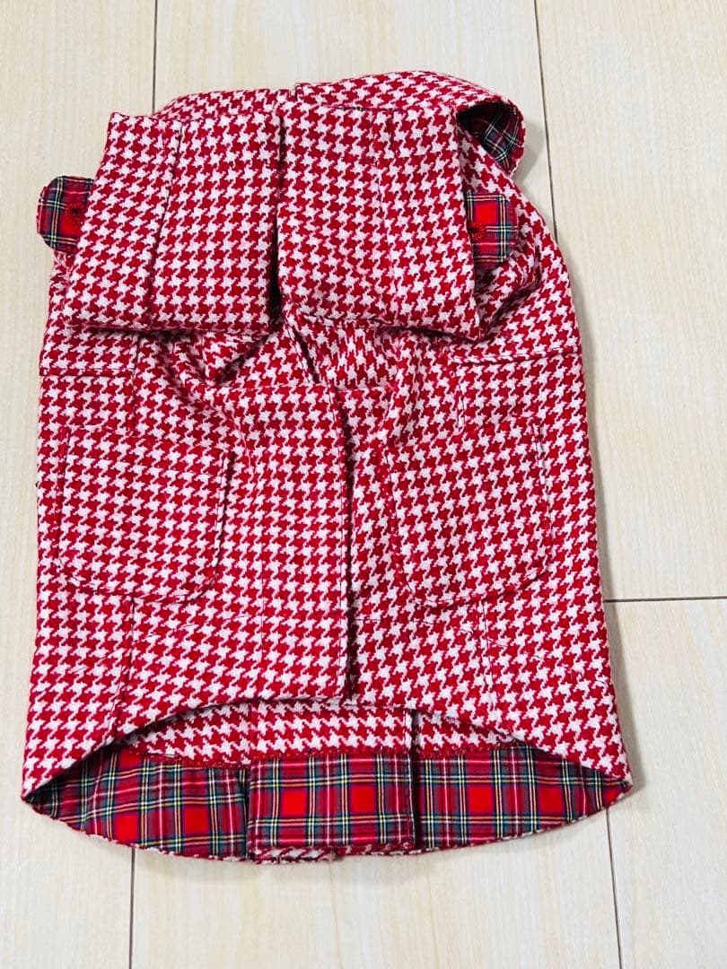 廃盤 アトリエgg 赤の千鳥格子MOM'S COAT