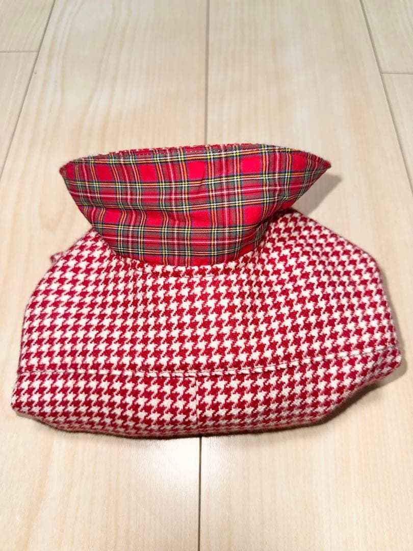 廃盤 アトリエgg 赤の千鳥格子MOM'S COAT