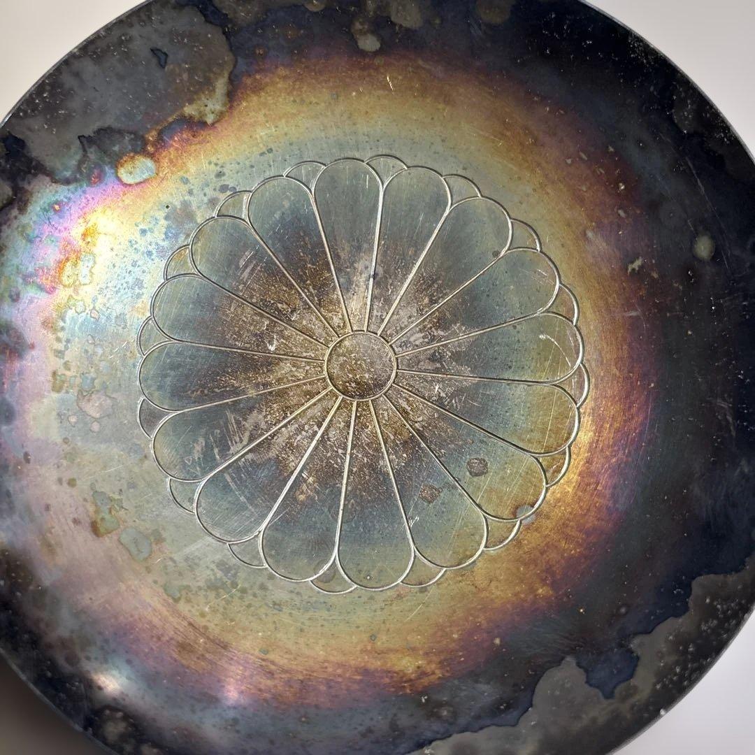 銀杯　銀盃　2個まとめ　約411g 吉岳宗雲斎造　菊家紋　銀杯　天賞堂