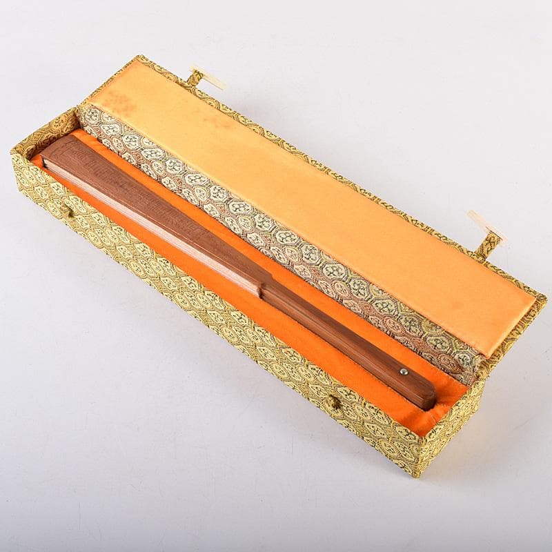 中国　雲溪竹人刻親骨　水墨画　漢詩花図　扇子　M　R8802