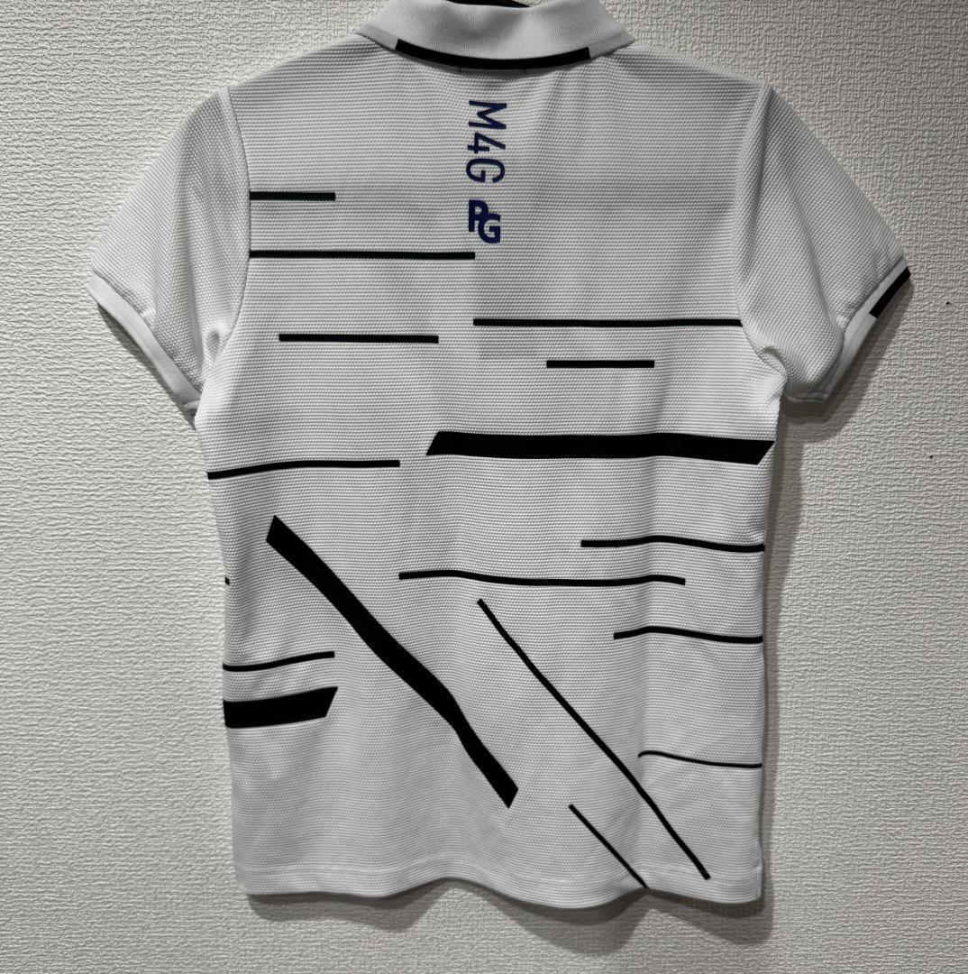 パーリーゲイツ レディース 半袖 ポロシャツ マルチロゴ柄 サイズ0 新品