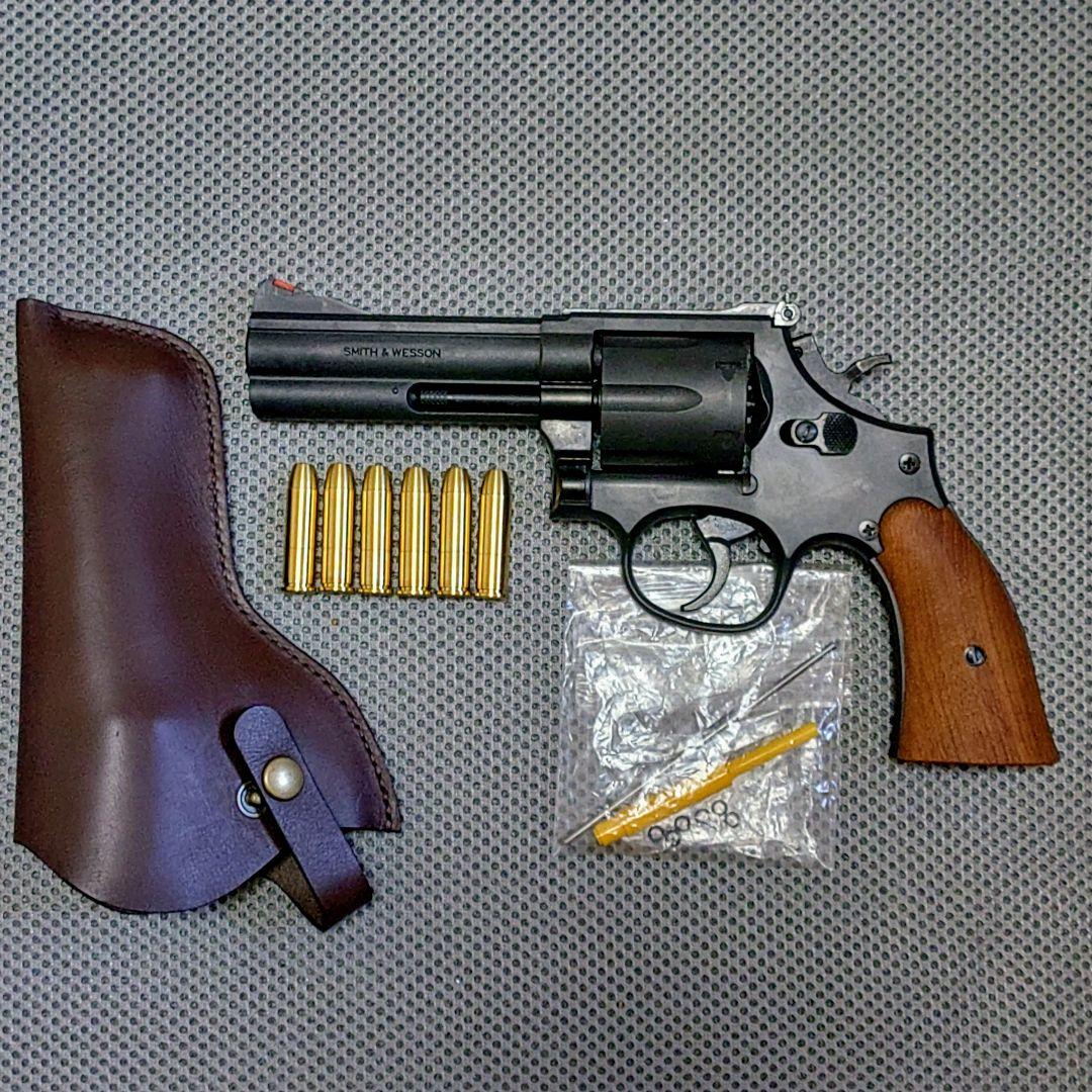 ⚪専用品⚪　マルシン　M５８６　４インチ　HW樹脂　木製グリップ　本革ホルスター