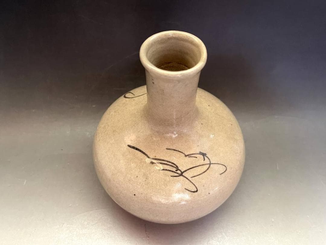 花瓶■古唐津（江戸期）古い花器 絵唐津 箱入り 古美術 時代物 骨董品■