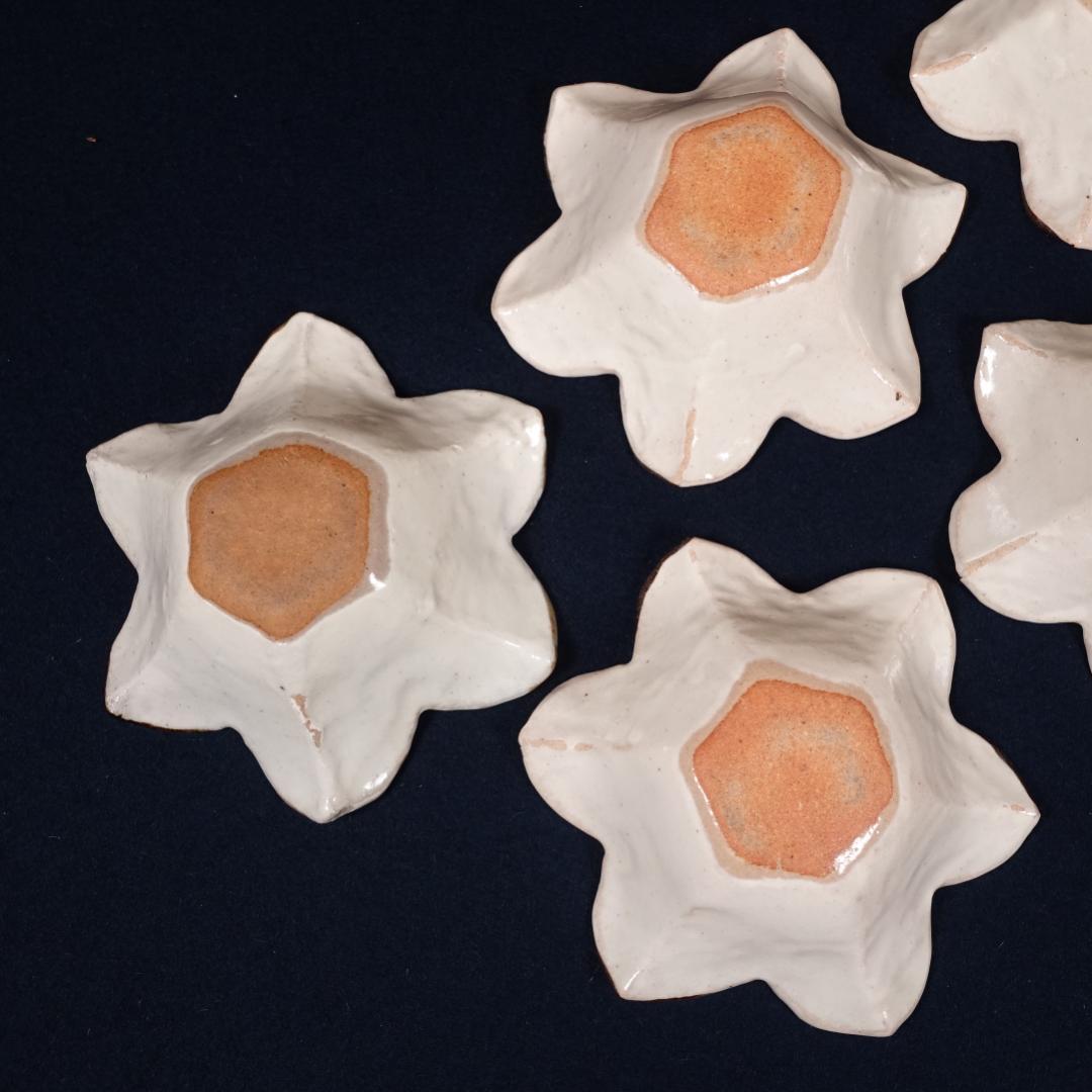 尾形乾山写しの逸品① 百合形向付6客