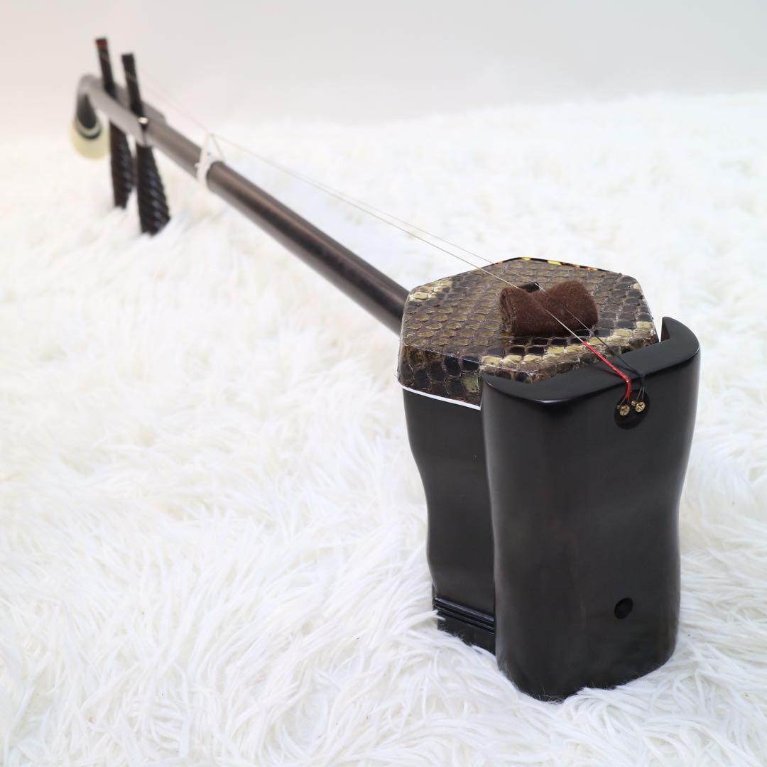 黒檀 二胡 本蛇革 弦楽器 中国楽器 二胡弓 胡弓 王小迪