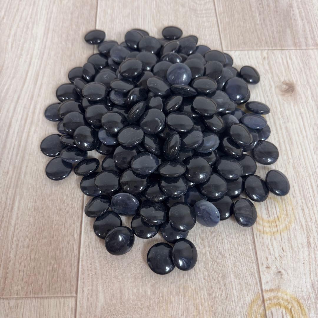 囲碁用 白黒石セット 天然石容器付き