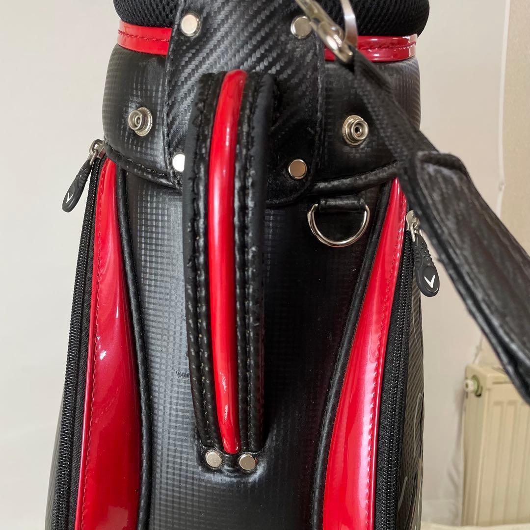 人気モデル✨訳あり格安✨良品 キャロウェイ キャディバッグ カート 黒赤 フード