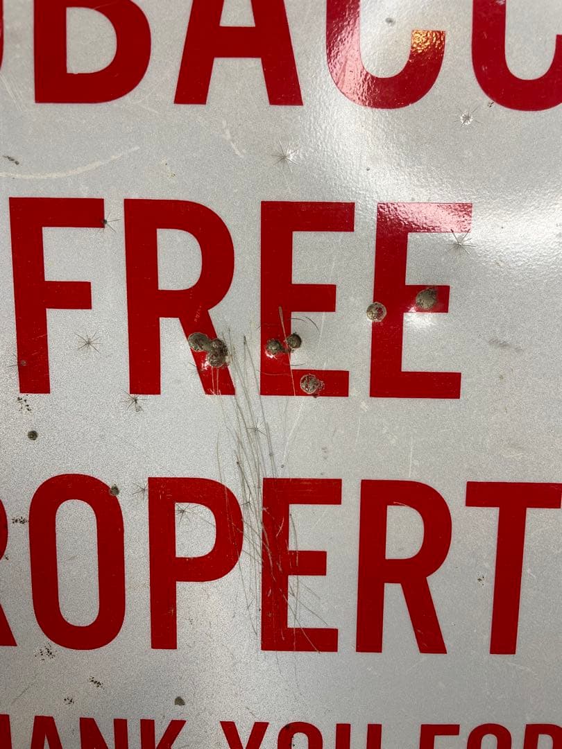 【ヴィンテージ看板】禁煙サイン TOBACCO FREE｜アメリカン雑貨