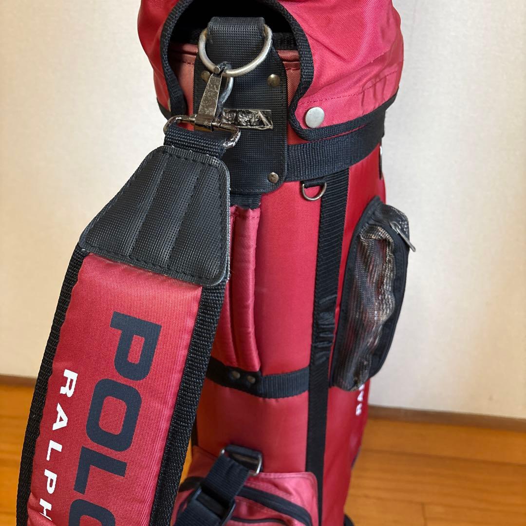 POLO GOLF キャディバッグ 赤 フード付き