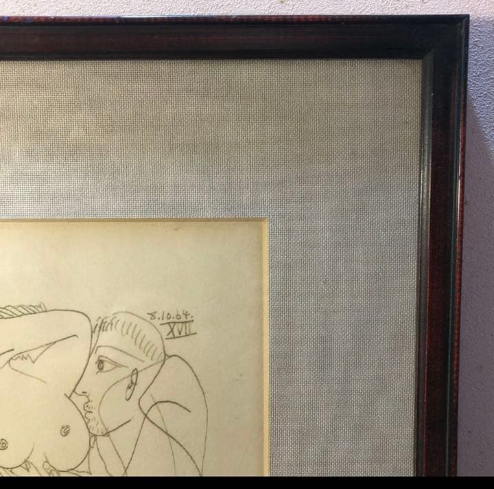 ピカソ　リトグラフ　手書きナンバー入り　絵