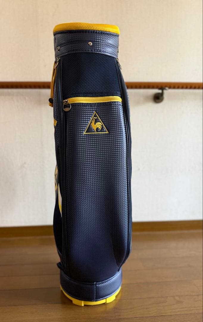 le coq sportif キャディバッグ ネイビー/イエロー