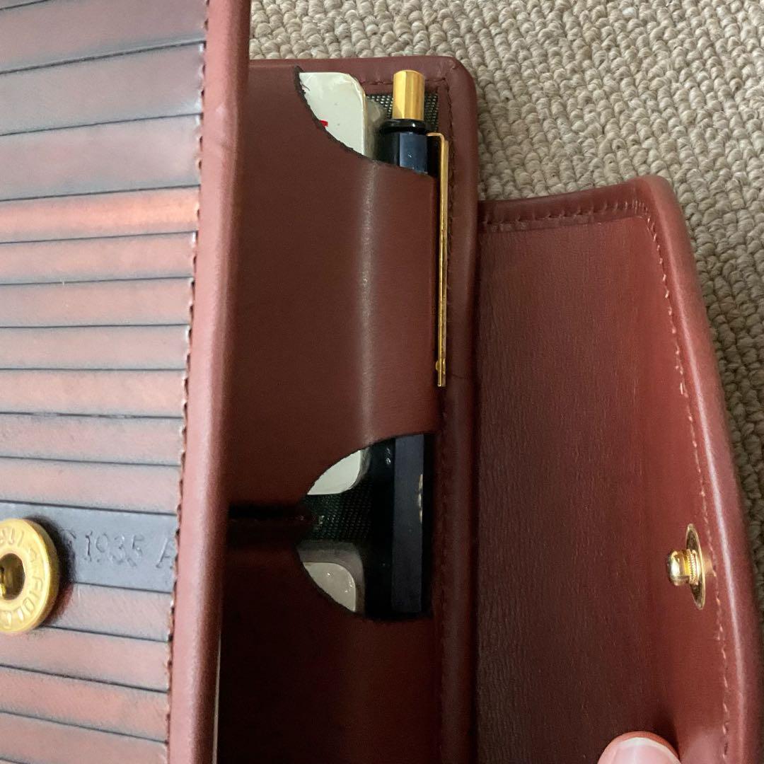 ダグネグロ高級トランプセット　イタリアンレザーケース・ボールペン・メモ　ブラウン