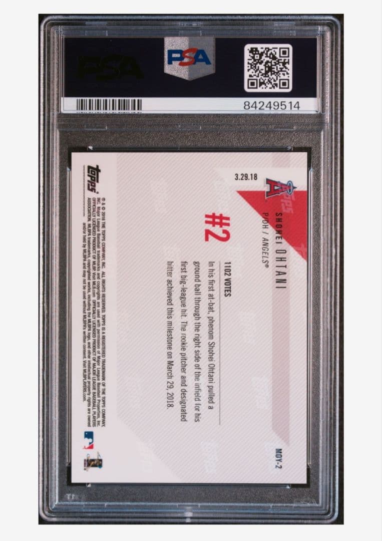 大谷翔平 TOPPS 2018 ルーキー カード