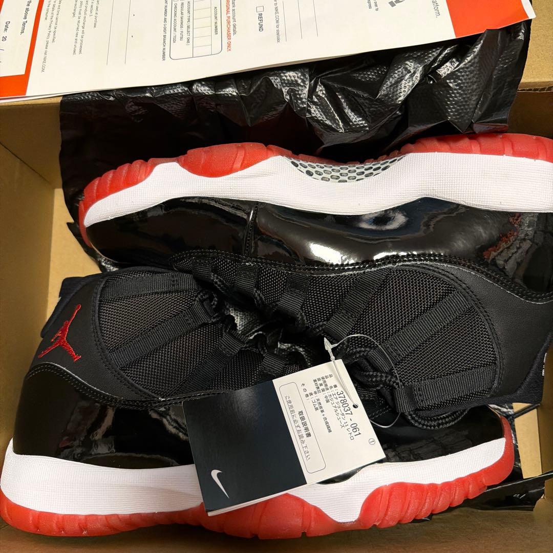 新品未使用　air jordan 11 retro bred 28cm