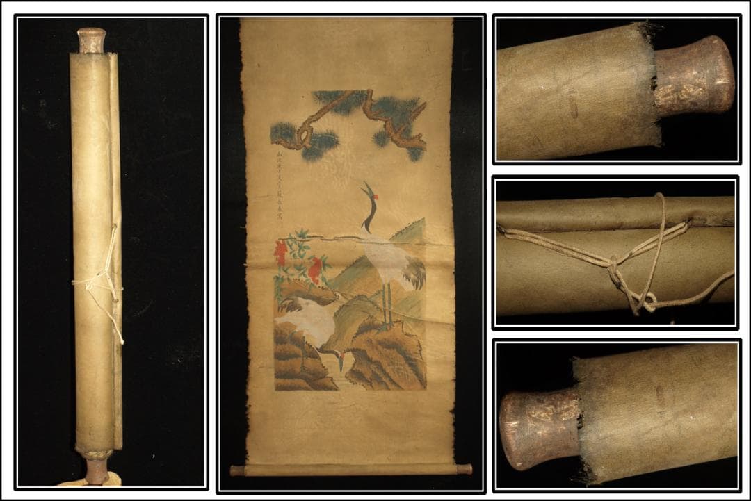 民間仕入れ品　中国　近时代の画家　苏长春作 掛け軸肉筆絵BD283A12-1