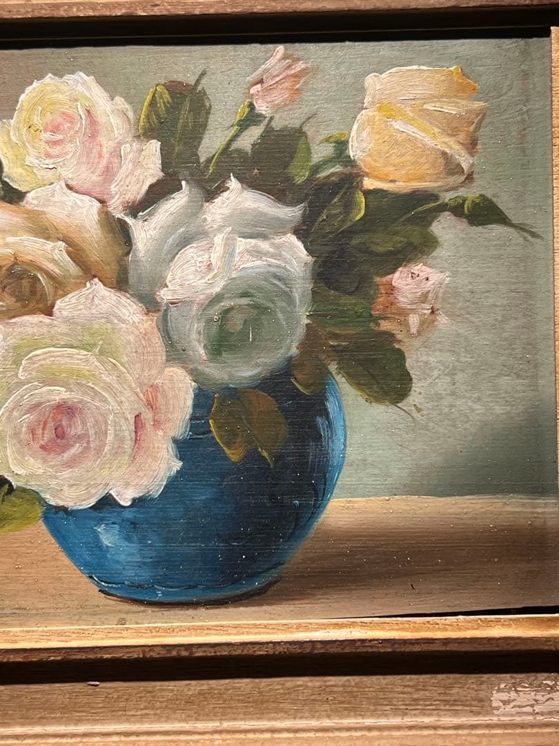 時代物　肉筆油彩画　antique