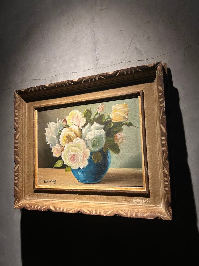 時代物　肉筆油彩画　antique