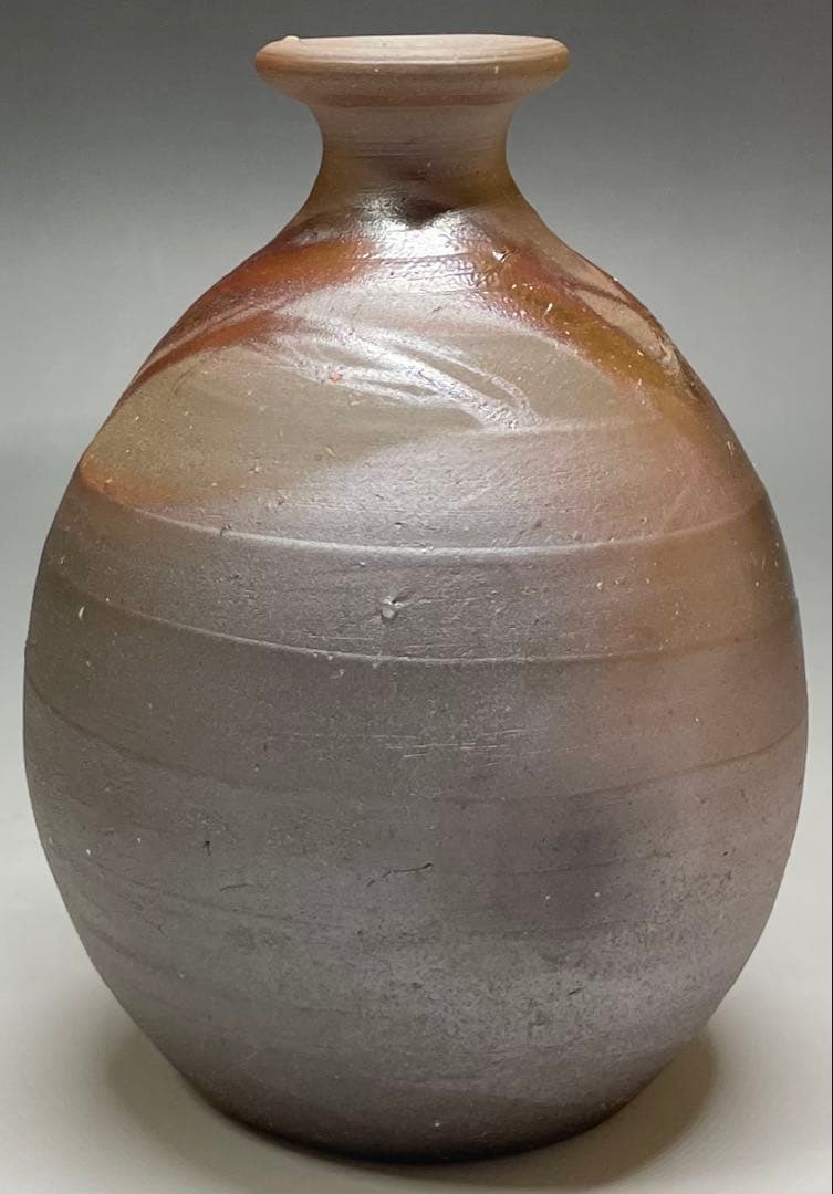 人間国宝　藤原雄　備前徳利　共箱　共布　栞　yy84