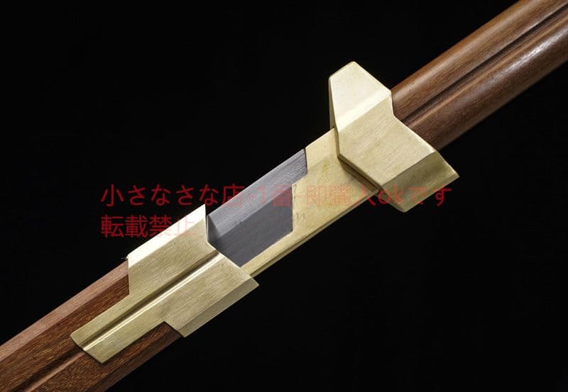 唐横刀重蟻木百錬模様鉄棒銅装  古兵器 武具 刀装具 日本刀 模造刀 居合刀