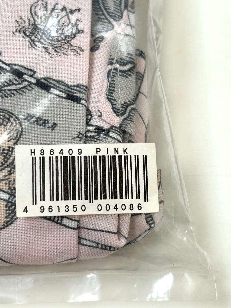 【希少　未使用】JAL エプロン ヨシエイナバ　地球柄　ピンク