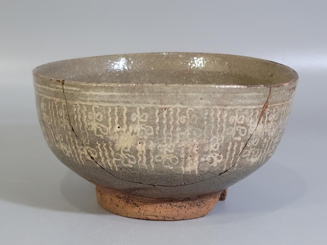 茶道具 三嶋茶碗 時代物 古美術 DT413