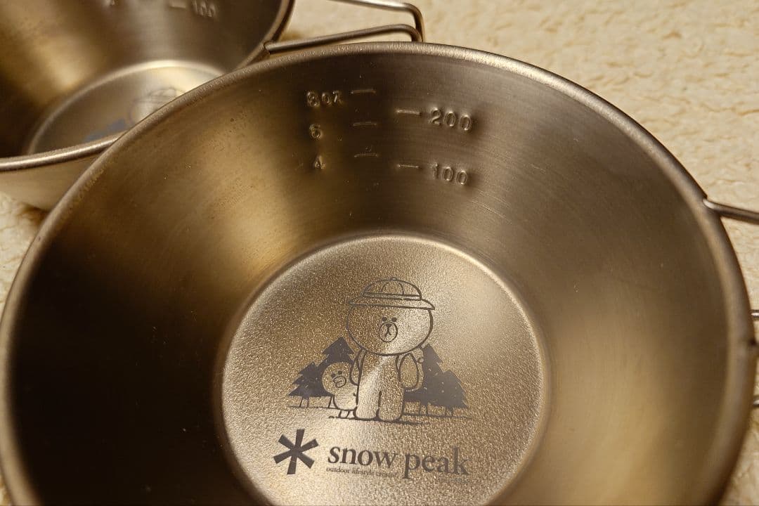 【レア】スノーピーク チタンシェラカップ LF 2個セットLINEフレンズ