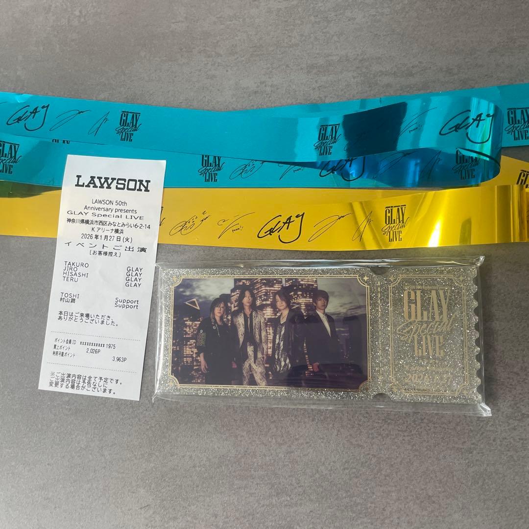 GLAY Special LIVE記念アクリルブロック&銀テープ