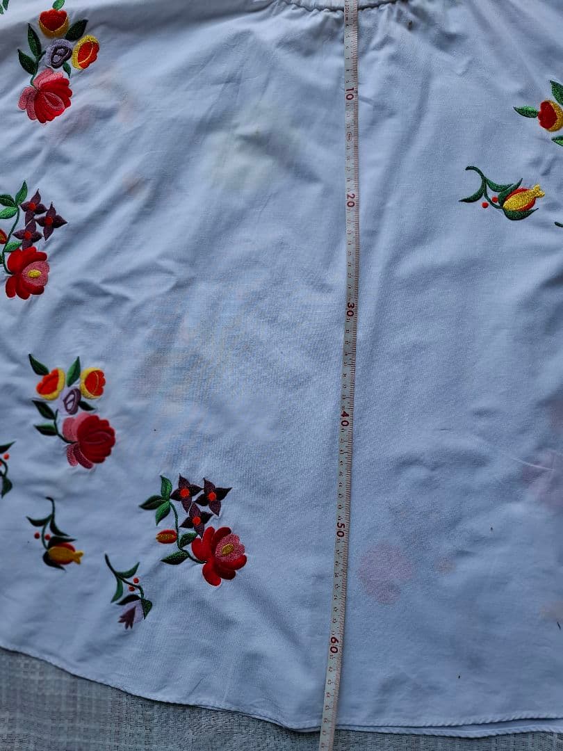 フォークダンス花柄刺繍ベスト&スカートセット