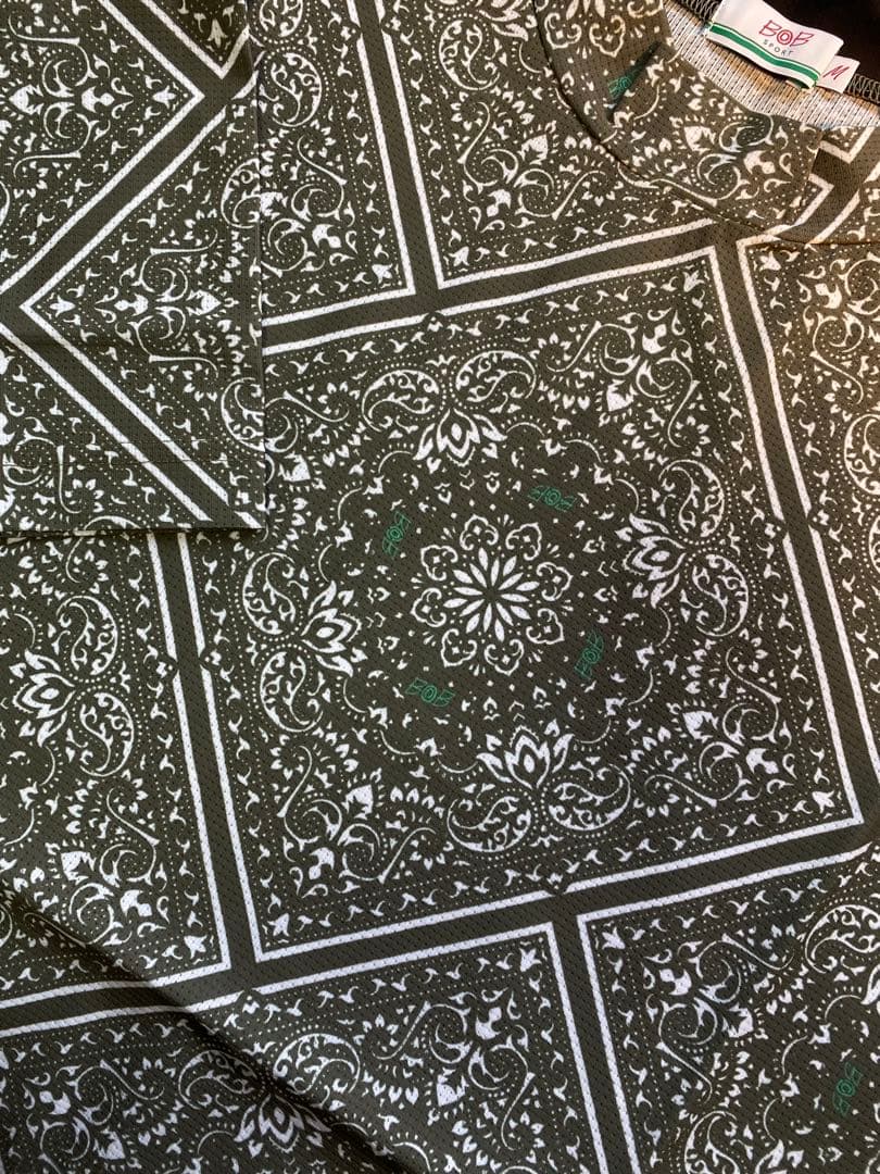 【BOB SPORT】GOLF半袖オリジナルバンダナ柄ハイネック