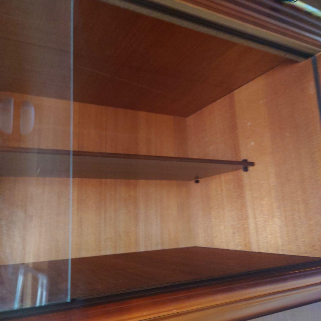 木製　ガラス扉　キャビネット 引き出し　アンティーク