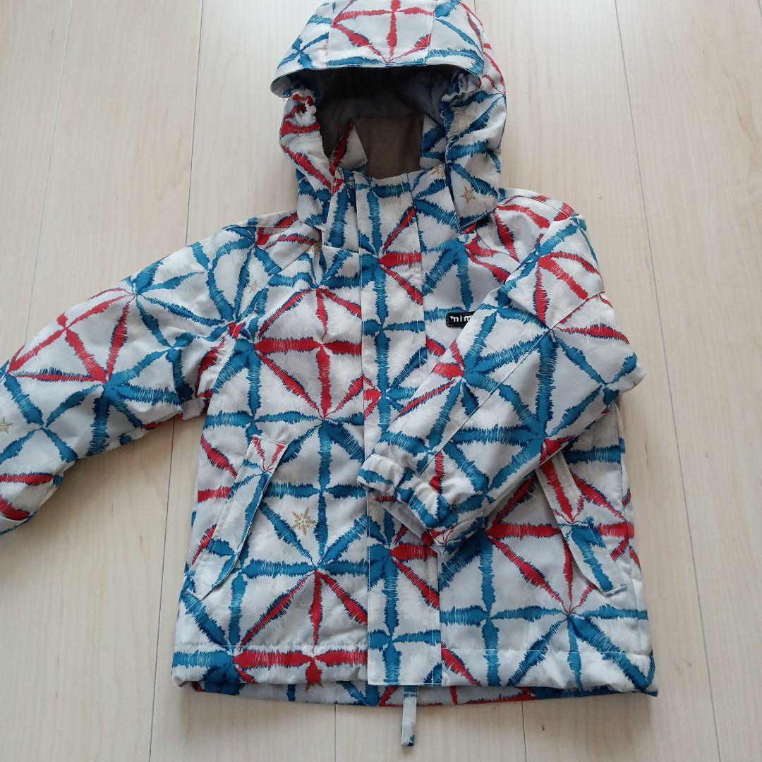 新品　未使用　nima 幾何学模様 ジャケット＆パンツ　スキーウエア　100㌢